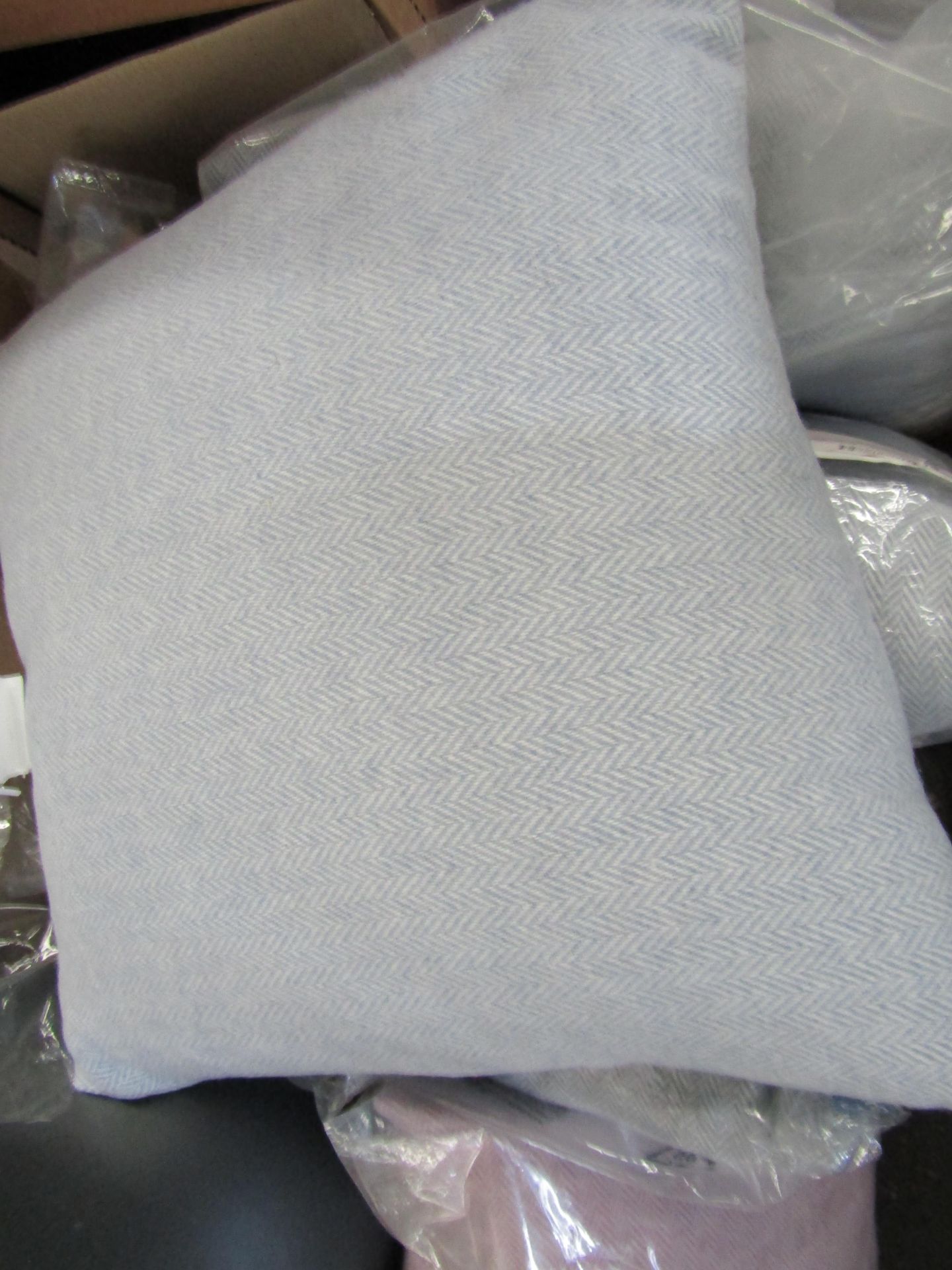 Blush & Blue Cushion 43 X 43cm Blush & Blue Hampstead Light Blue RRP 85