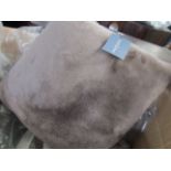 Project9 Light Brown Fur Cushion With Pad 40X40Cm Special Buy RRP 45