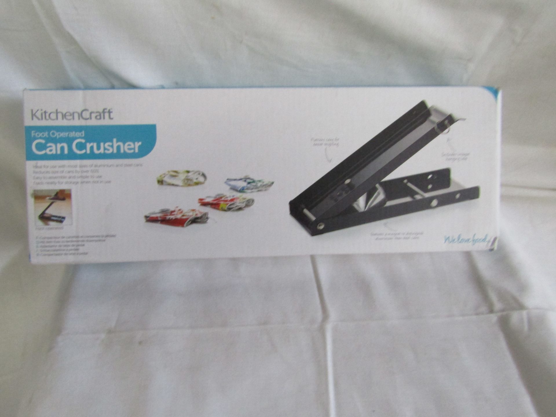 KitchenKraft - Foot Operated Can Crusher - Boxed.