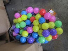 100 Multi Coloured Play Balls, New & Packaged