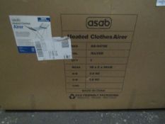 Asab Heated Cloths Airer, Silver, Unchecked & Boxed.
