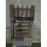 2x Home Smart Real Wood 2 Tier Shoe Rack Size 58X26X29CM New & Packaged