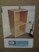 2 Tier Bookcase, Beech, Unchecked & Boxed