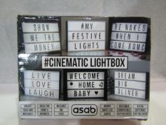 Cinematic Light Box, Unchecked & Boxed.