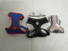 3 X Various Sized Dog Harnesses Look Unused