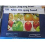 Fusion Food Care Glass Chopping Board See Image For Design New & Packaged