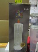 Colour Changing LED Candle, Unchecked & Boxed.