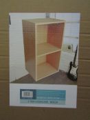 2 Tier Bookcase, Beech, Unchecked & Boxed
