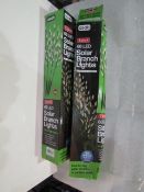 2x Asab 3 Pack 60 Led Solar Branch Lights, Unchecked & Boxed.