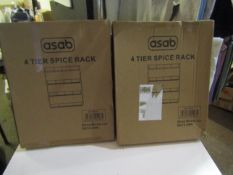 Asab 4 Tier Spice Rack, Unchecked & Boxed