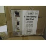 Asab 5 Tier Floating wall Shelf Unchecked & Boxed