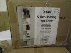 Asab 5 Tier Floating wall Shelf Unchecked & Boxed