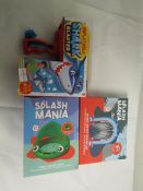 3 X Items Being 2 X Splash Mania Inflatables & 1 X Inflatable Shark Blaster Unchexked