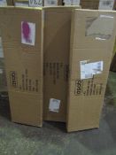 3x Asab Silver Folding Bar Stools, Unchecked & Boxed.