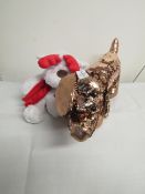 2 X items being 1 X Sequinced Dog Toy & 1 X LED Reindeer Unchecked