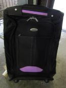 Asab Travel Trolly, Purple & Black, New With Tags
