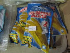 5 X 2PK Household Gloves Size M new