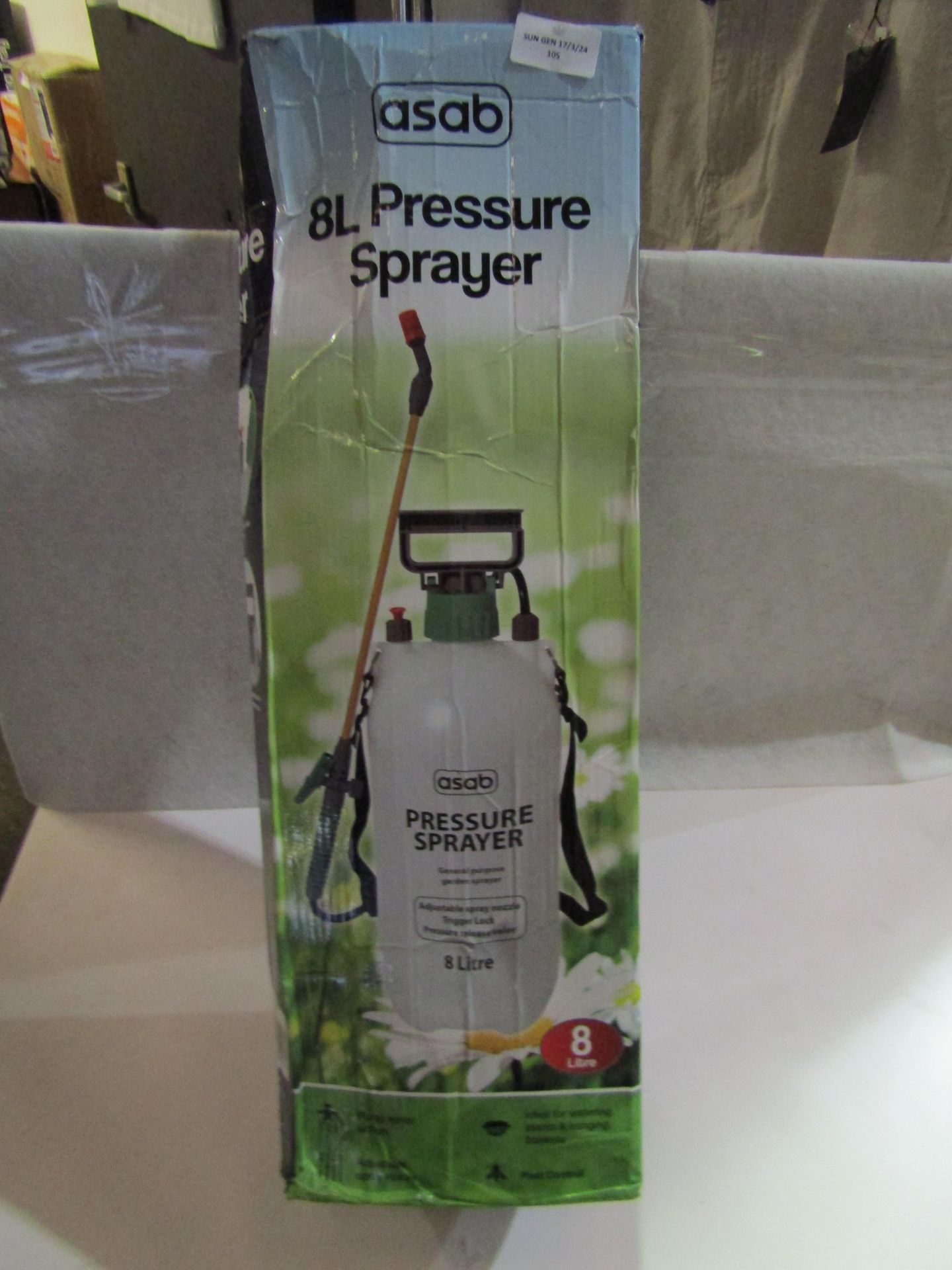 Asab 8 Litre Pressure Sprayer, Unchecked & Boxed