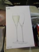 2X Hand Made Wine Glasses New & Boxed