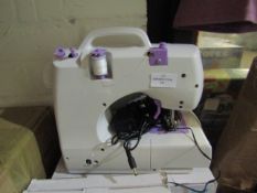 Mini Series Sewing Machine 4 Step Buttonhole Locking 12 Patterns Unchecked & Boxed