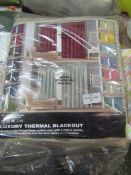 Blackout Pencil Pleat Curtains, 90x90, Cream, Unchecked & Packaged