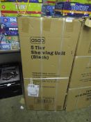 Asab 5 Tier Shelving Unit Black Metal Unchecked & Boxed