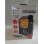 Powertron Plug In Flame Heater, Unchecked & Boxed.