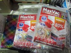 4 Items Being 2X Home Smart Max Vac Storage Bags New & Packagfed & 2X Home Smart Collapsable