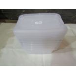 6 X Small Clear Storage Boxes With Lids