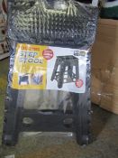 My DIY Large Black Folding Step Stool With Anti Slip Pads Size W29XH45XD22 New & Packaged