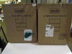 Asab 4 Tier Spice Rack, Unchecked & Boxed