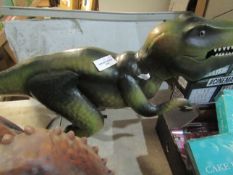 Large Metal Dinosaur Looks New Approx H 12 " X L 24"