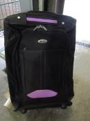 Asab Travel Trolly, Purple & Black, New With Tags