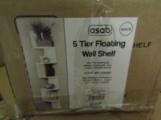 Asab 5 Tier Floating wall Shelf Unchecked & Boxed