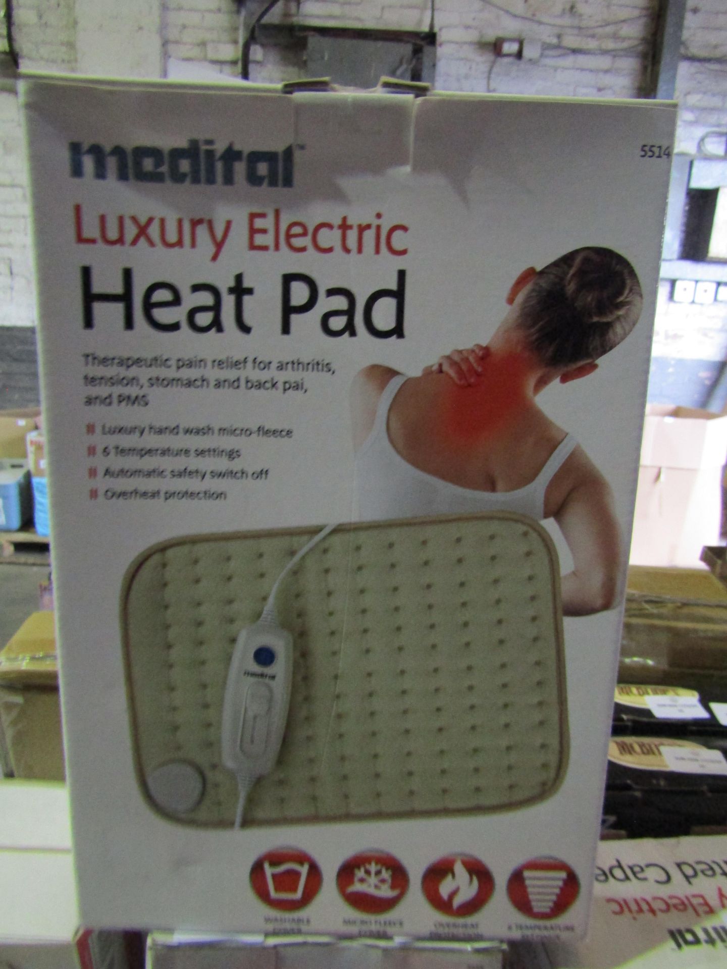 Medital Luxury Electric Heat Pad Unchecked & Boxed