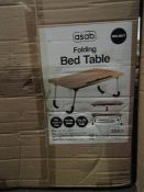 Asab Folding Bed Table, Unchecked & Boxed