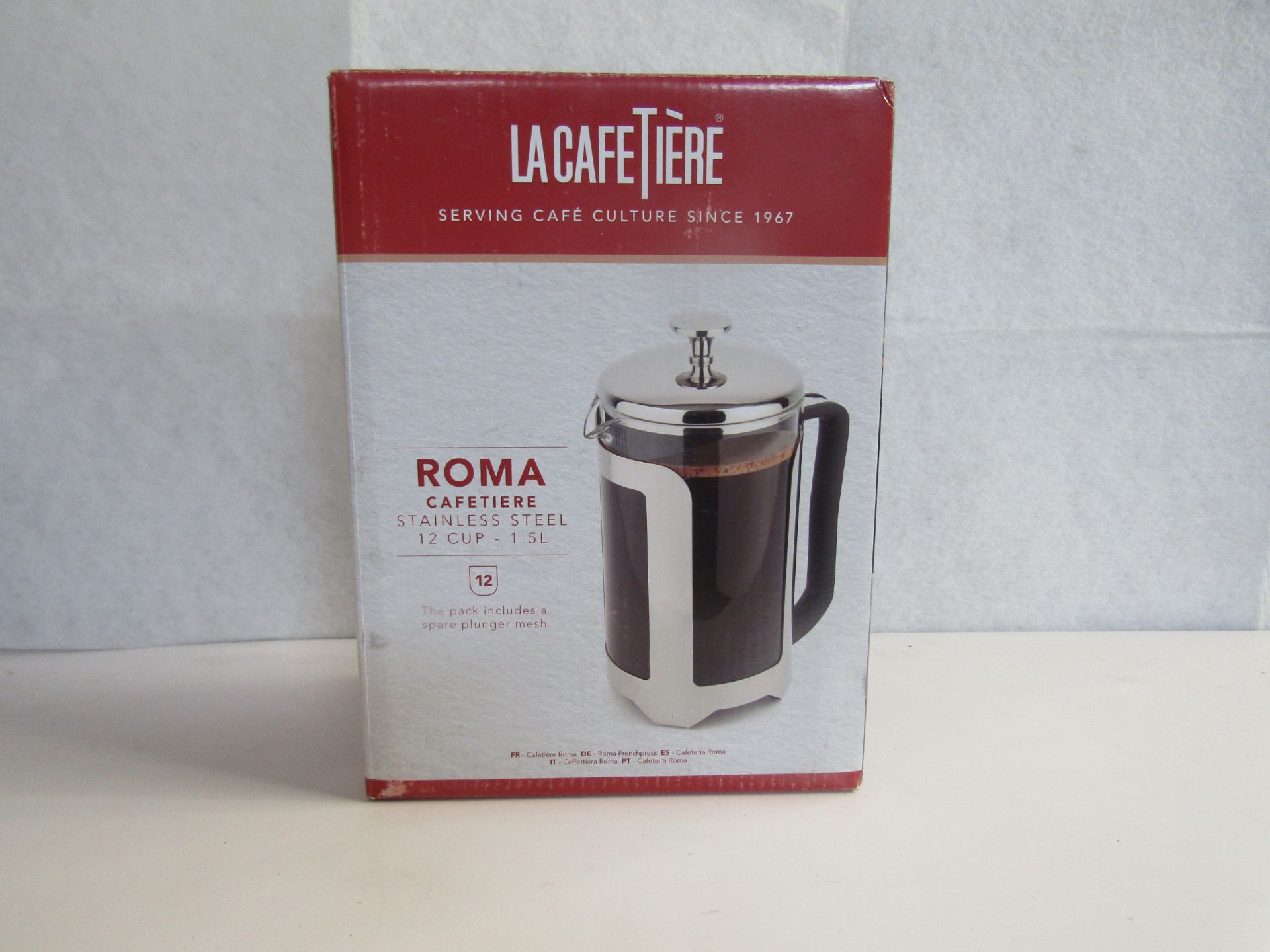 La Cafetiere - Roma Stainless Steel Cafetiere 1.5L - Boxed.