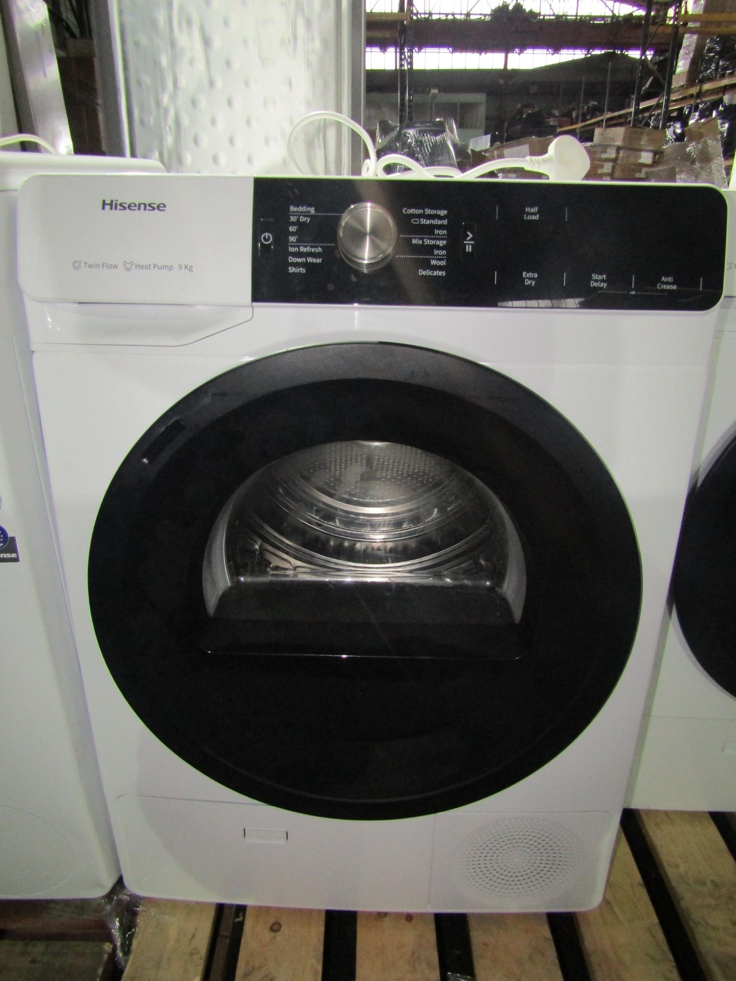 Hisense Dryer 9kg, Unable To Test Any Further As The Door Will Not Close, May Contain Scratches/