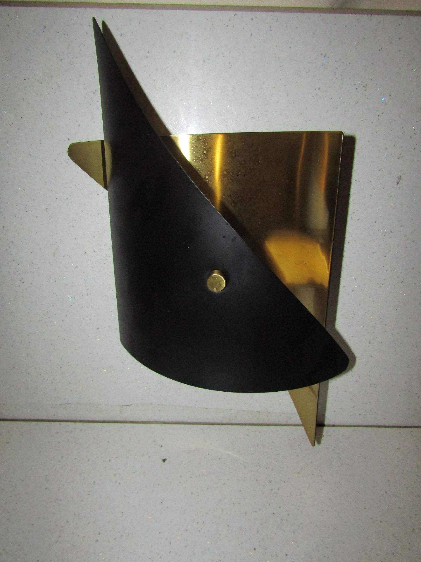 Chelsom - Matt Black & Brass Boom Wall Light - BM/56/W2 - New & Boxed.