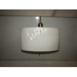 Chelsom - Brass & Black Wall Light With Nine Textile 35cm Shade - Good Condition & Boxed.