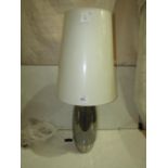 Pair of 2 Chelsom - Stockholm Table Lamp With Oyster 38cm Shade - SK/26/BN - New & Boxed.