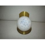 Pair of 2 Chelsom - Tranquillo Brass Wall Lights With Matt Opal Glass Orb Shade - New.