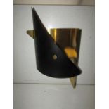 Chelsom - Matt Black & Brass Boom Wall Light - BM/56/W2 - New & Boxed.