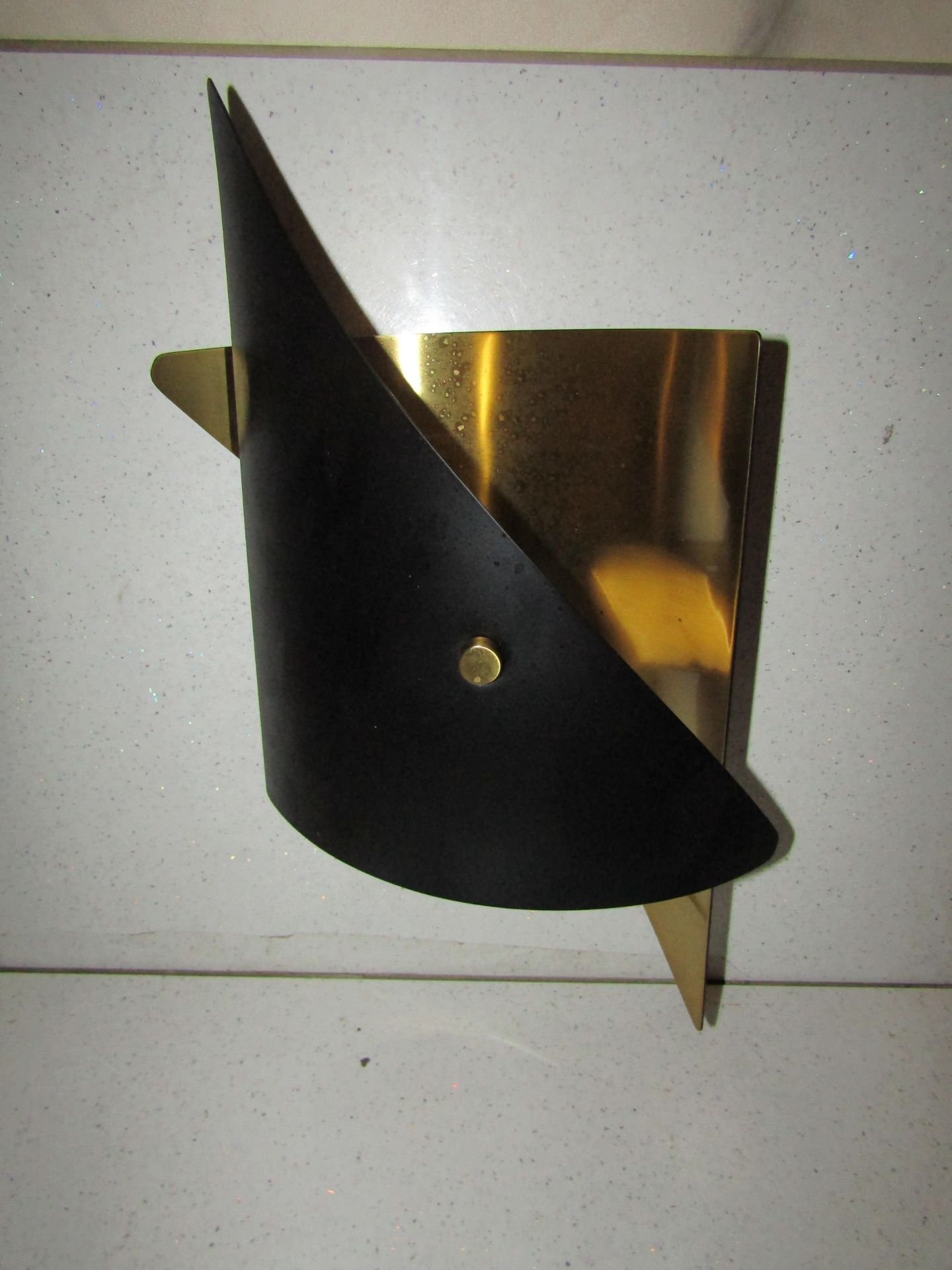 Chelsom - Matt Black & Brass Boom Wall Light - BM/56/W2 - New & Boxed.