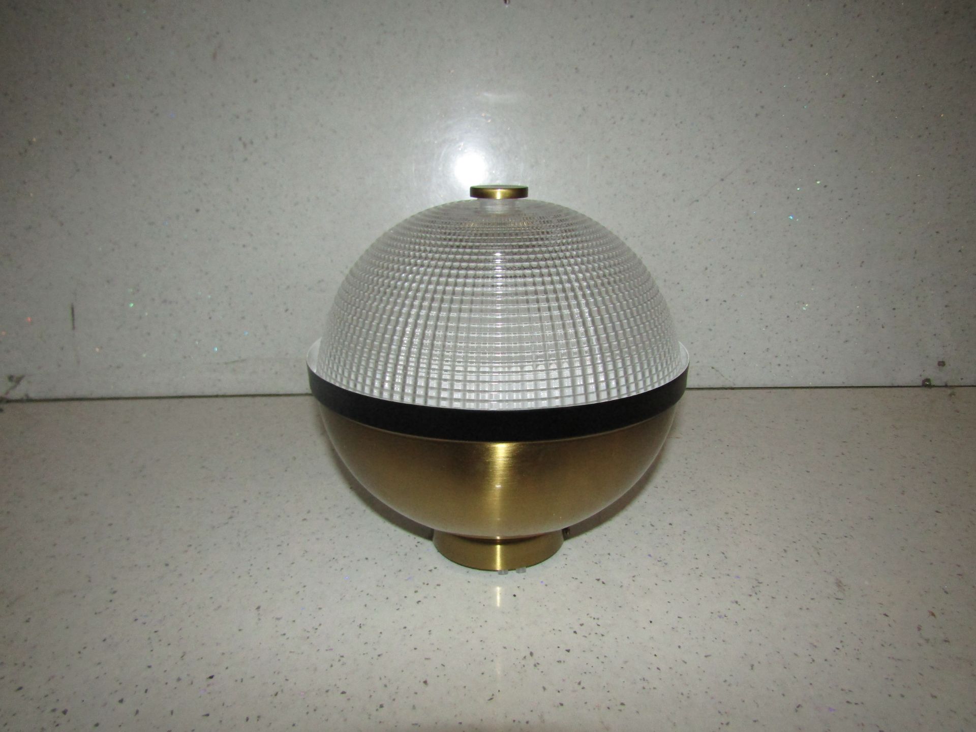 Chelsom - Brass & Textured Glass Ceiling Light - DI/36/W1 - New & Boxed.