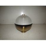 Chelsom - Brass & Textured Glass Ceiling Light - DI/36/W1 - New & Boxed.