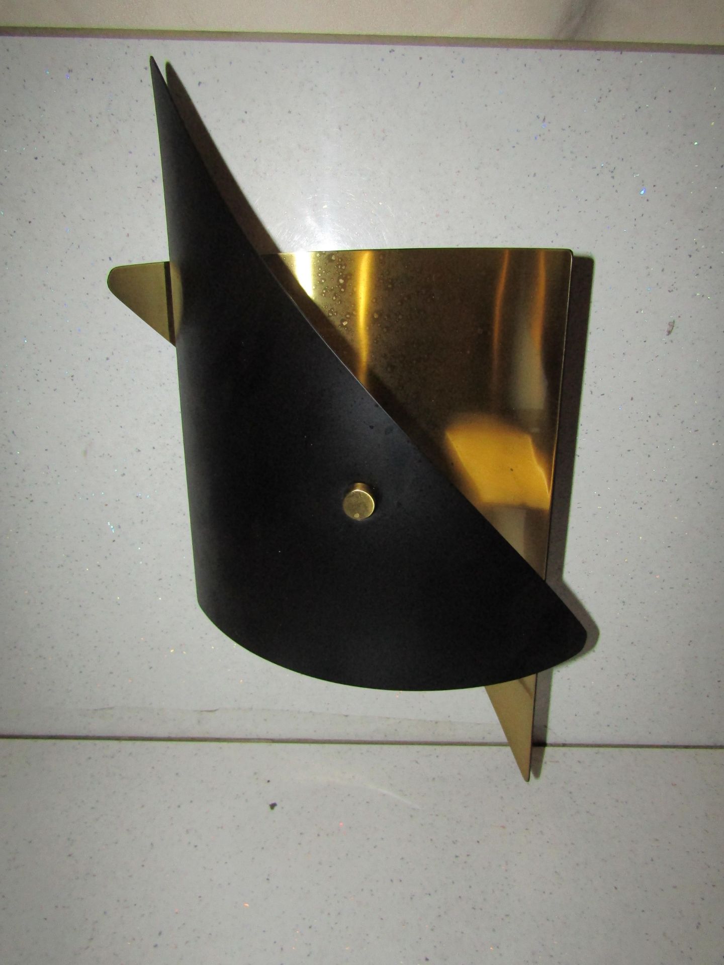 Chelsom - Matt Black & Brass Boom Wall Light - BM/56/W2 - New & Boxed.