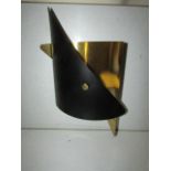 Chelsom - Matt Black & Brass Boom Wall Light - BM/56/W2 - New & Boxed.