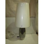 Pair of 2 Chelsom - Stockholm Table Lamp With Oyster 38cm Shade - SK/26/BN - New & Boxed.