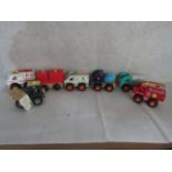 Wooden Vehicles Set - Good Condition.